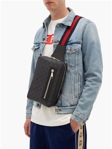 cross body gucci man bag|Gucci men's cross body bag.